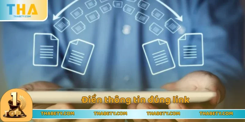 Chọn đúng link vào Thabet nhập thông tin